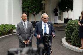 Democratic Leaders Meet Press after Trump Meeting on the Government Shutdown