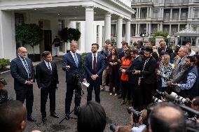 Republican Leaders Meet Press after Trump Meeting on the Government Shutdown