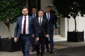 Republican Leaders Meet Press after Trump Meeting on the Government Shutdown