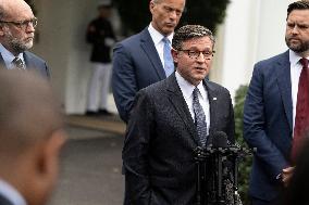 Republican Leaders Meet Press after Trump Meeting on the Government Shutdown