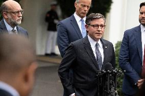 Republican Leaders Meet Press after Trump Meeting on the Government Shutdown