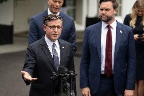 Republican Leaders Meet Press after Trump Meeting on the Government Shutdown