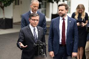 Republican Leaders Meet Press after Trump Meeting on the Government Shutdown