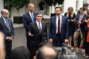 Republican Leaders Meet Press after Trump Meeting on the Government Shutdown