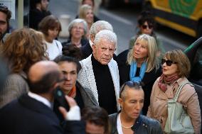 Funeral of Italo-French actress Claudia Cardinale at Saint-Roch Church - Paris