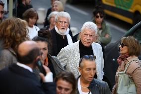 Funeral of Italo-French actress Claudia Cardinale at Saint-Roch Church - Paris
