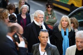 Funeral of Italo-French actress Claudia Cardinale at Saint-Roch Church - Paris