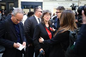 Funeral of Italo-French actress Claudia Cardinale at Saint-Roch Church - Paris