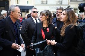 Funeral of Italo-French actress Claudia Cardinale at Saint-Roch Church - Paris