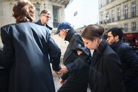 Funeral of Italo-French actress Claudia Cardinale at Saint-Roch Church - Paris