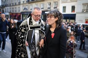 Funeral of Italo-French actress Claudia Cardinale at Saint-Roch Church - Paris