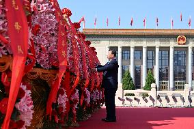 President Xi Jinping Paying Tribute to Fallen National Heroes - Beijing