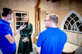 Maxima Visits Practical Center for Craft Training - Netherlands