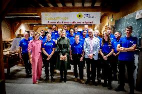 Maxima Visits Practical Center for Craft Training - Netherlands