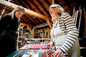 Maxima Visits Practical Center for Craft Training - Netherlands