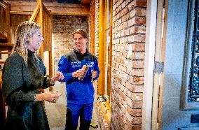 Queen Maxima Visits Practical Center for Craft Training - Netherlands
