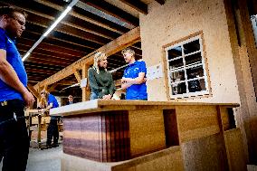 Queen Maxima Visits Practical Center for Craft Training - Netherlands