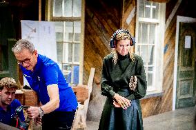 Queen Maxima Visits Practical Center for Craft Training - Netherlands