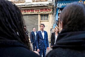 Gabriel Attal Supports Catherine Simonin In Montauban - France