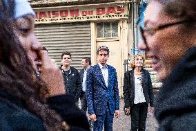 Gabriel Attal Supports Catherine Simonin In Montauban - France