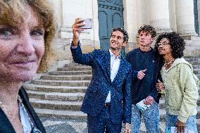 Gabriel Attal Supports Catherine Simonin In Montauban - France