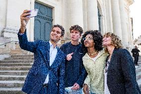 Gabriel Attal Supports Catherine Simonin In Montauban - France