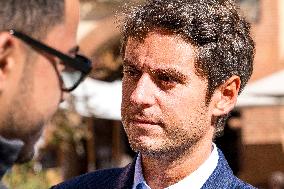 Gabriel Attal Supports Catherine Simonin In Montauban - France