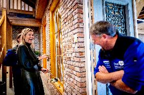 Maxima Visits Practical Center for Craft Training - Netherlands