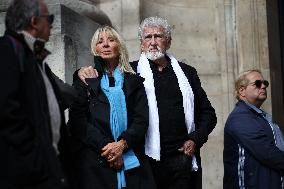 Funeral of Italo-French actress Claudia Cardinale at Saint-Roch Church - Paris