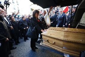 Funeral of Italo-French actress Claudia Cardinale at Saint-Roch Church - Paris