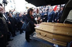 Funeral of Italo-French actress Claudia Cardinale at Saint-Roch Church - Paris