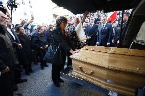 Funeral of Italo-French actress Claudia Cardinale at Saint-Roch Church - Paris