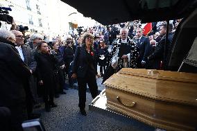 Funeral of Italo-French actress Claudia Cardinale at Saint-Roch Church - Paris