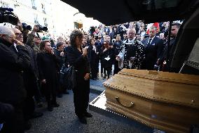 Funeral of Italo-French actress Claudia Cardinale at Saint-Roch Church - Paris