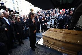 Funeral of Italo-French actress Claudia Cardinale at Saint-Roch Church - Paris