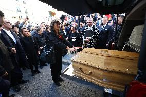 Funeral of Italo-French actress Claudia Cardinale at Saint-Roch Church - Paris