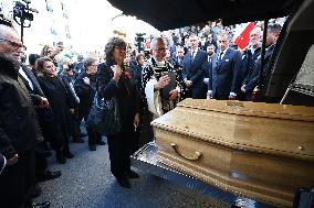 Funeral of Italo-French actress Claudia Cardinale at Saint-Roch Church - Paris
