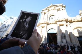 Funeral of Italo-French actress Claudia Cardinale at Saint-Roch Church - Paris