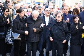 Funeral of Italo-French actress Claudia Cardinale at Saint-Roch Church - Paris
