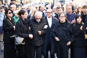 Funeral of Italo-French actress Claudia Cardinale at Saint-Roch Church - Paris