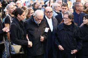 Funeral of Italo-French actress Claudia Cardinale at Saint-Roch Church - Paris