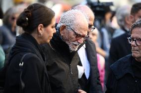 Funeral of Italo-French actress Claudia Cardinale at Saint-Roch Church - Paris