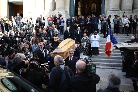 Funeral of Italo-French actress Claudia Cardinale at Saint-Roch Church - Paris