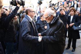 Funeral of Italo-French actress Claudia Cardinale at Saint-Roch Church - Paris