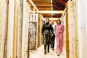Queen Maxima Visits Practical Center for Craft Training - Netherlands
