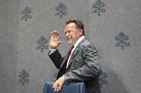 Arnold Schwarzenegger At Raising Hope for Climate Justice Conference - Vatican