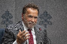 Arnold Schwarzenegger At Raising Hope for Climate Justice Conference - Vatican