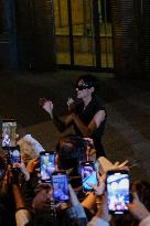 PFW - Wooyoung Enjoys Moment With Fans While Leaving Courreges Show