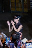 PFW - Wooyoung Enjoys Moment With Fans While Leaving Courreges Show