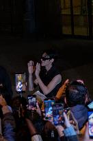 PFW - Wooyoung Enjoys Moment With Fans While Leaving Courreges Show